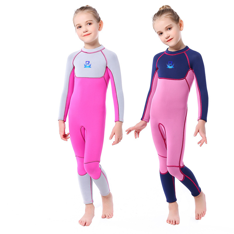 Nuevo Estilo Traje de Baño para Niños 2.5mm Neopreno Térmico de Una Pieza para Niñas