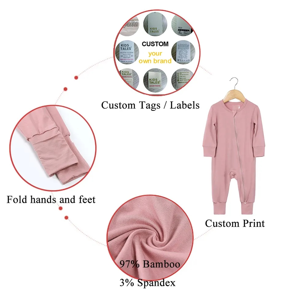 Ropa para bebés ecológica de bambú, mono para bebés, prendas para bebés, bodysuits para niños pequeños con Oeko-Tex