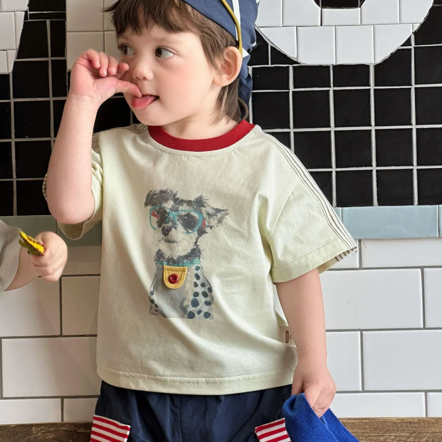 Ropa de verano de algodón para niños con camiseta y pantalones cortos