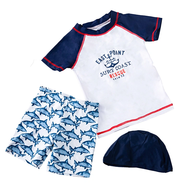 Conjunto de tres piezas para niños Upf50 Traje de baño UV Ropa de playa para niños
