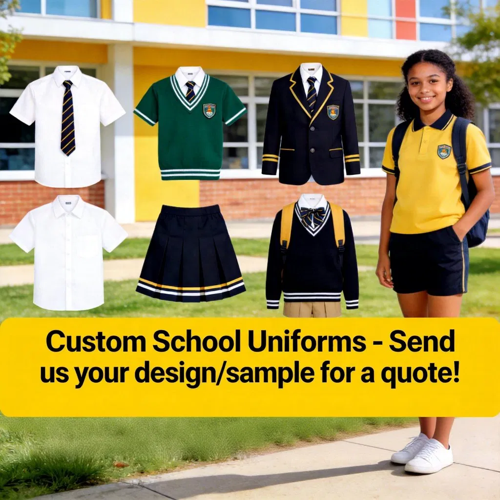Personalización de fábrica Ropa para niños Conjunto deportivo uniforme escolar para estudiantes de secundaria, universidad y jardín de infancia Uniformes escolares Ropa para niños