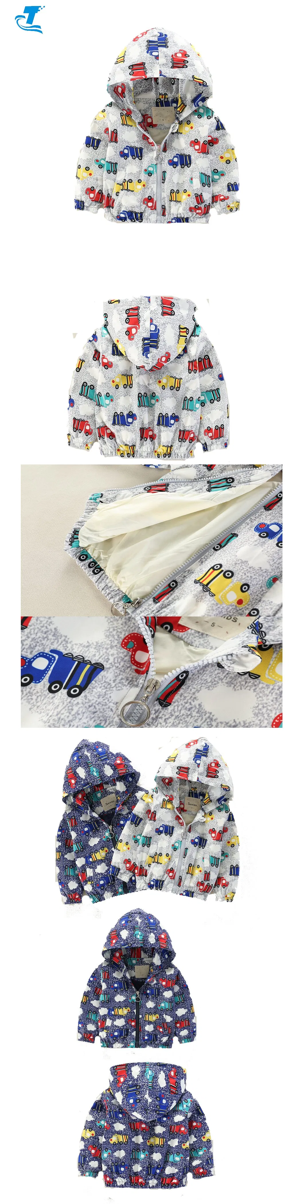 Chaquetas con capucha impresas de dibujos animados para niños