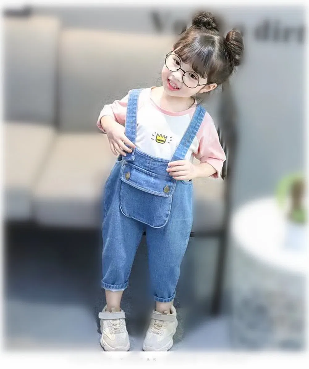 Pantalones de mezclilla con tirantes para niños, ropa infantil, vestimenta para niños
