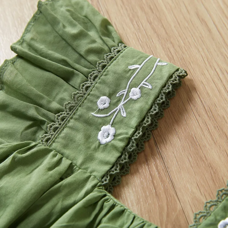 Conjunto de Tops Sin Mangas con Volantes y Pantalones Cortos Elásticos para Niños Ropa de Verano Esg14116