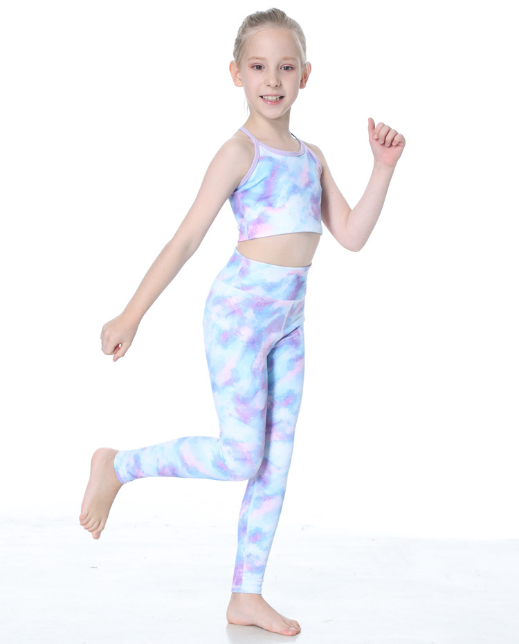 Ropa de entrenamiento lujosa para niños y padres, tela cómoda y transpirable para bebés, conjunto de yoga, ropa deportiva para fitness, danza y tenis para niñas