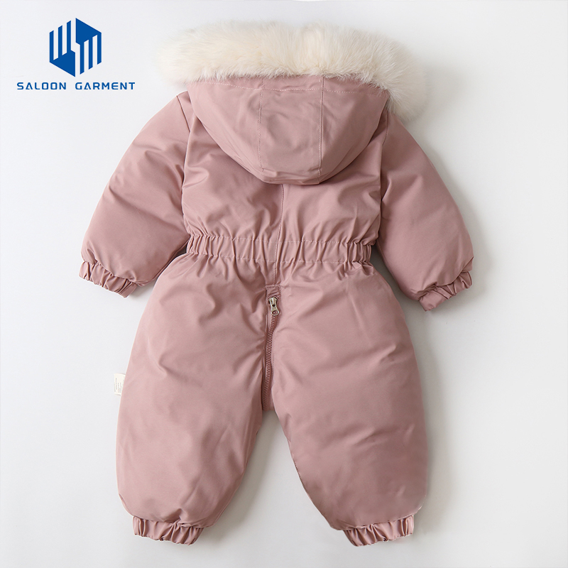 Abrigo acolchado de algodón para niños, traje de esquí de una pieza, ropa exterior de una pieza, ropa de invierno para niños