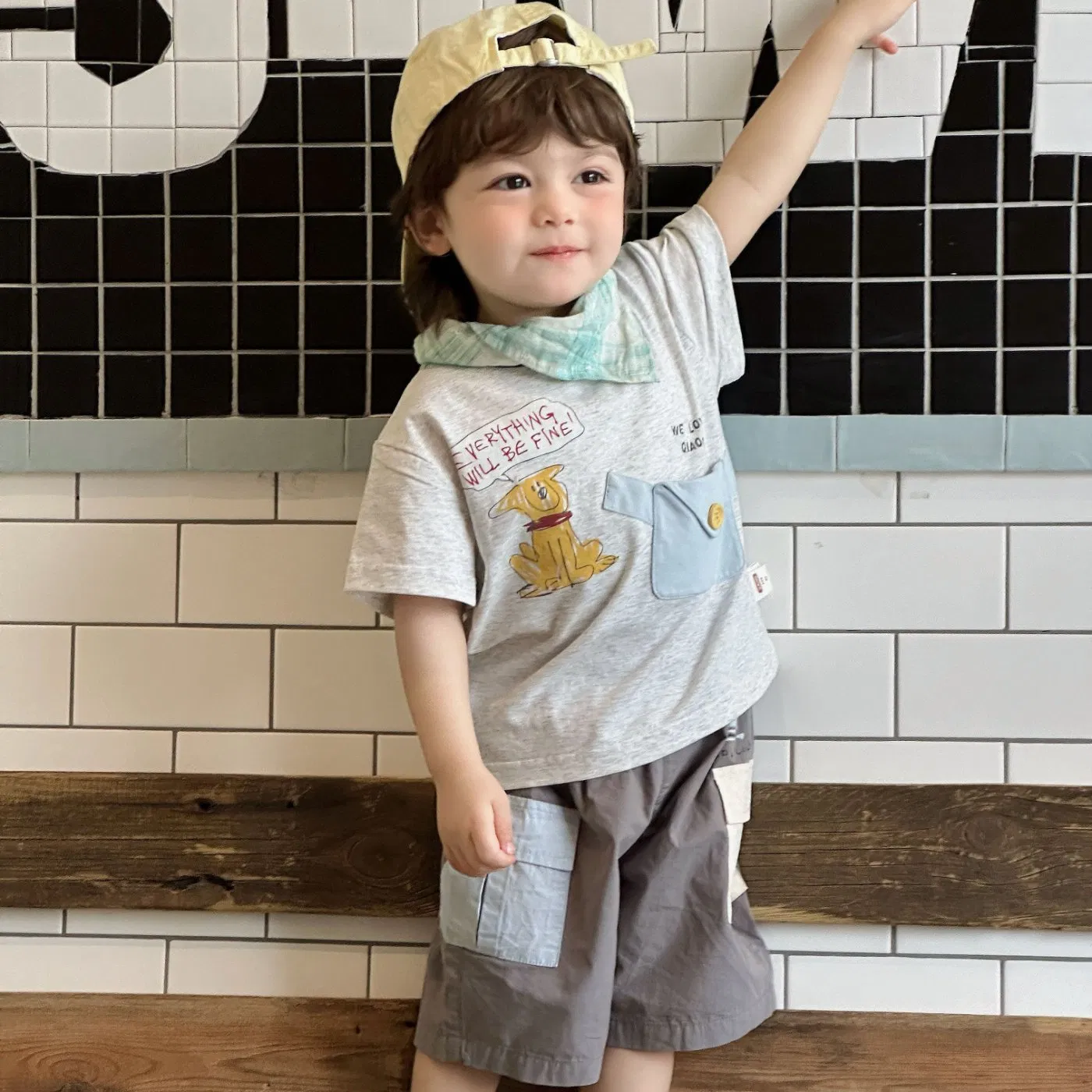 Conjunto de verano para niños con camiseta para niños y ropa para bebés