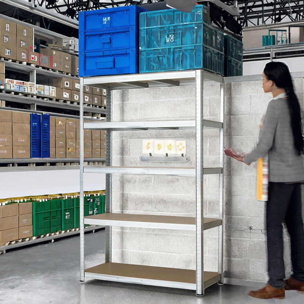 FSC Certified Steel Boltless Shelf Corrosion Protection Folding Storage Corner Rack