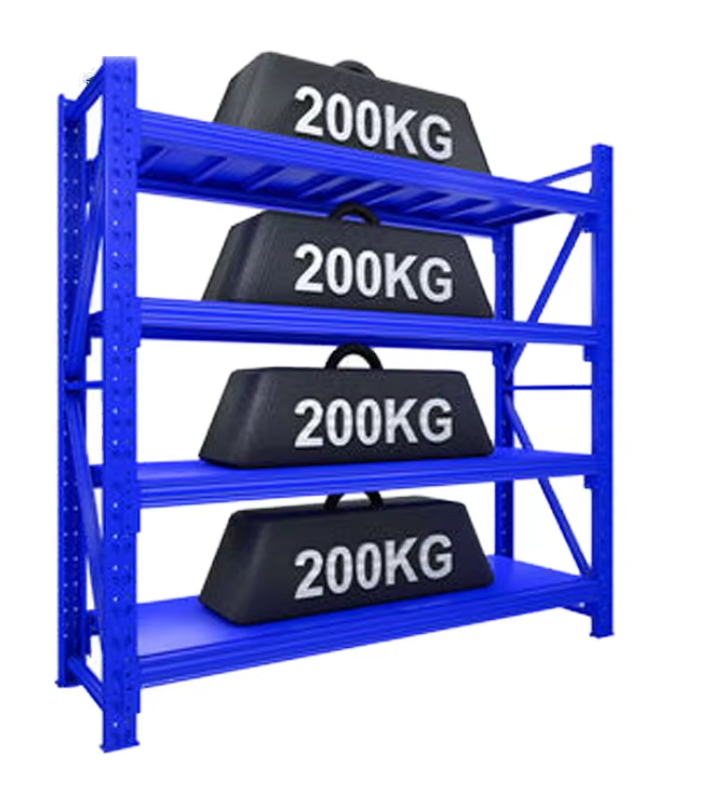 Factory Price 200kg-500kg Stacking Racks & Shelves Adjustable Steel Warehouse Storage Rack and Shelving Units 5 Layer