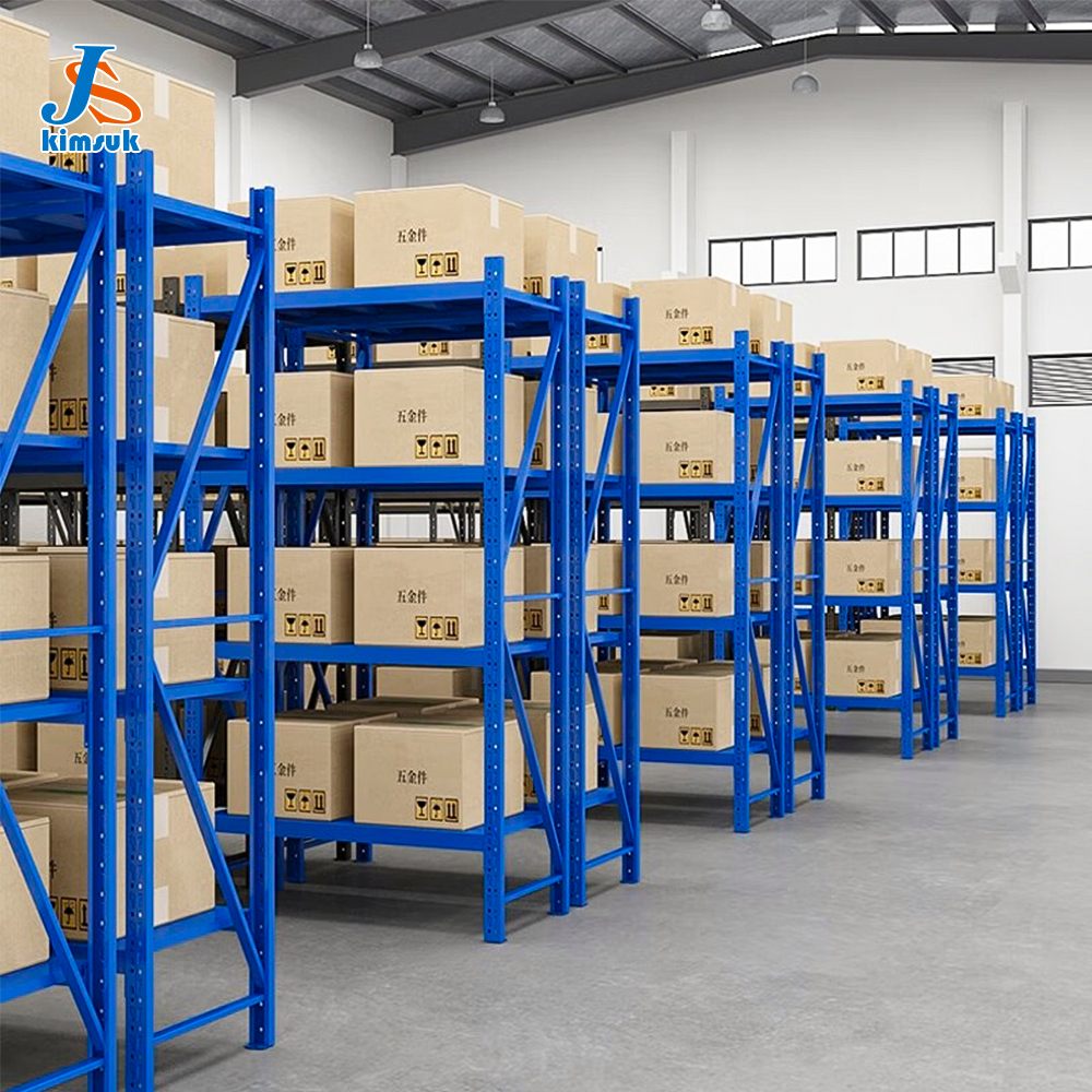 Multi-Level Warehouse Rack Metal Tool Rack with Powder Coating Finish Wearhouse Storage Solution