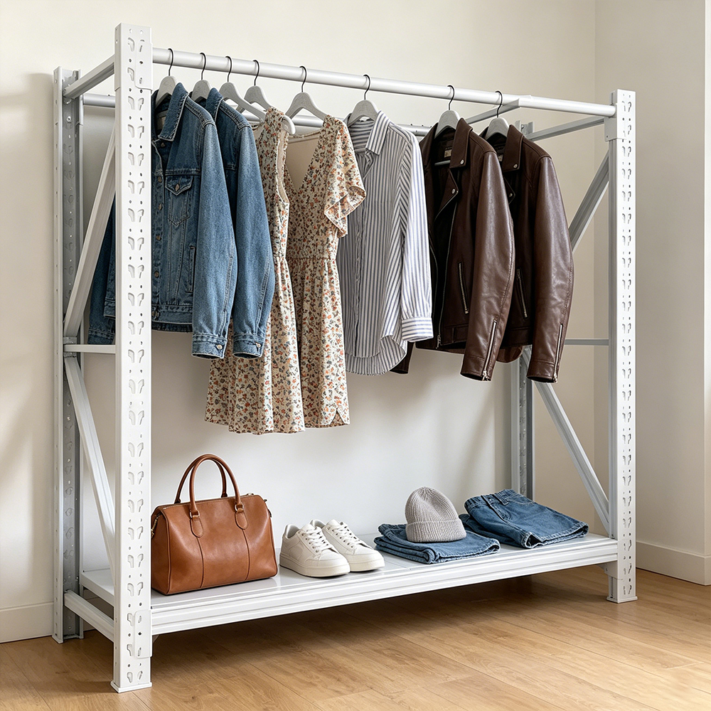 Professional Warehouse Metal Rack with Butterfly Hole Design 100-500kg Heavy Duty Adjustable Steel Storage Shelves for Cargo