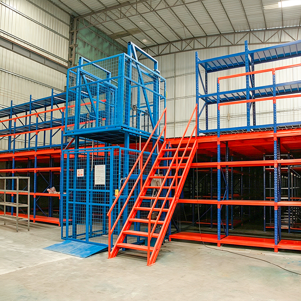 Anti-corrosion Metal Mezzanine Storage Platform Industrial Warehouse Steel Mezzanine Rack Safety Guardrail Multi-level Factory