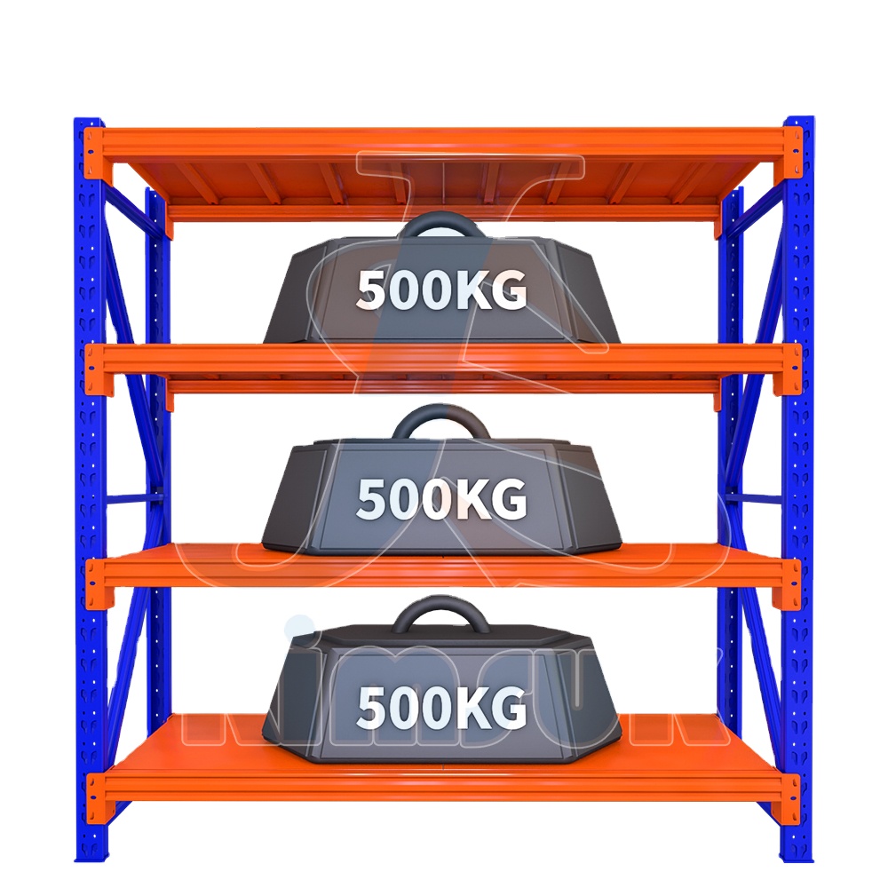 Multi-Level Warehouse Rack Metal Tool Rack with Powder Coating Finish Wearhouse Storage Solution