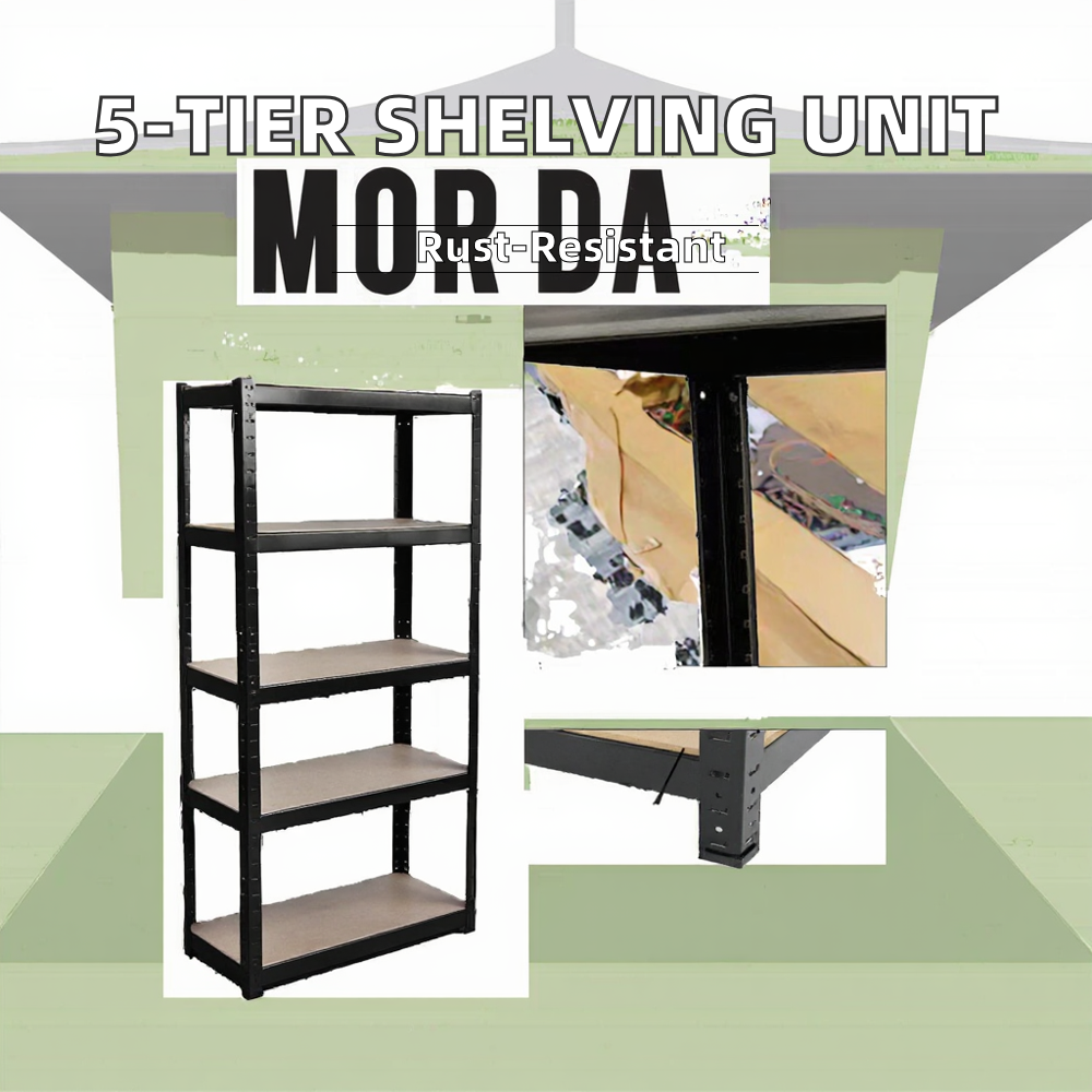 Popular 5-Tier Steel Office Furniture Storage Garage Shelving Unit with Corrosion Protection Features