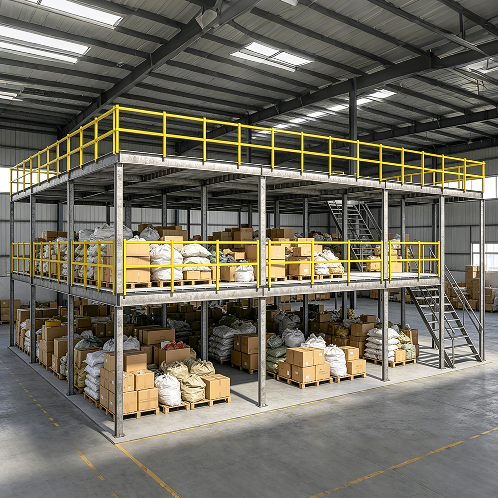 Industrial Workshop Second Floor Steel Mezzanine Platform Warehouse Heavy Duty Mezzanine Floor Racking Pallet Storage
