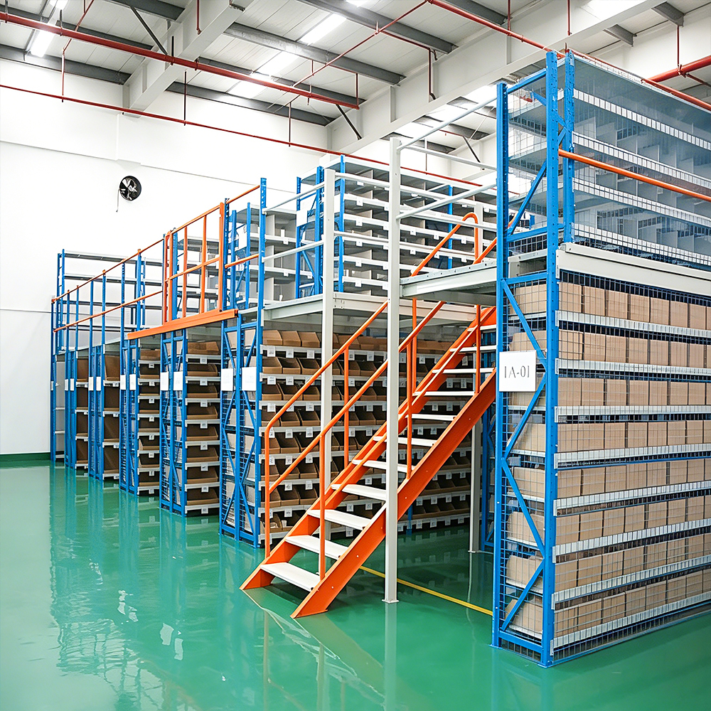 Heavy Duty Pallet Supported Mezzanine Steel Rack Warehouse Storage Mezzanine Platform Custom Height Industrial