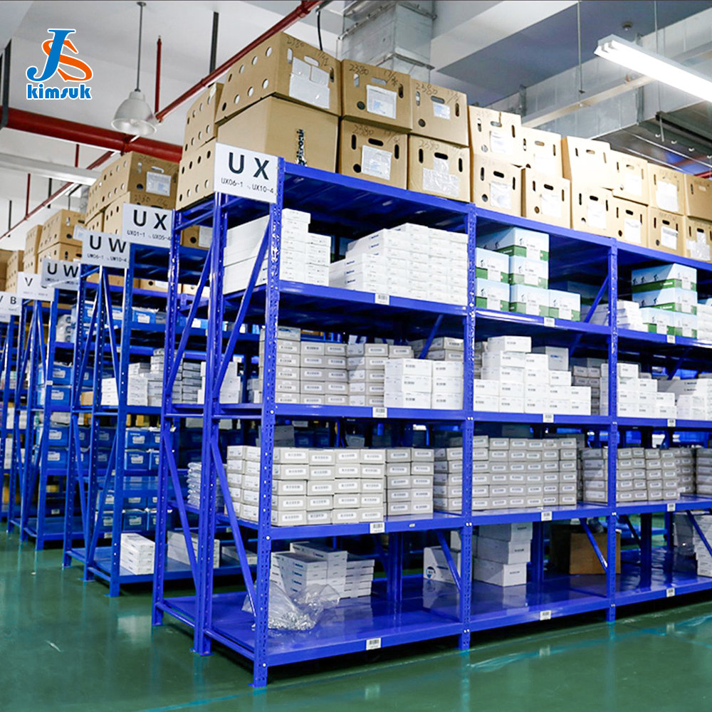 Multi-Level Warehouse Rack Metal Tool Rack with Powder Coating Finish Wearhouse Storage Solution