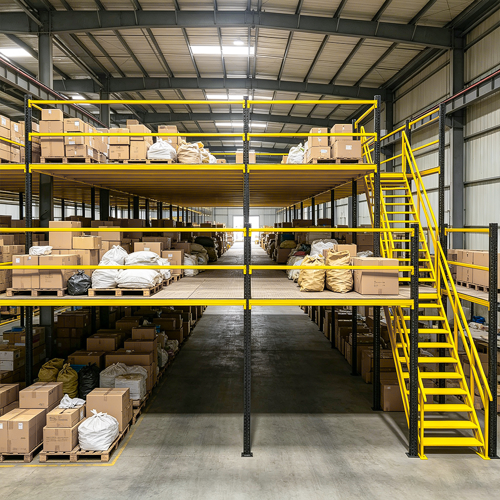 Custom Dimension Industrial Mezzanine Loft Rack Warehouse Steel Storage Mezzanine Floor