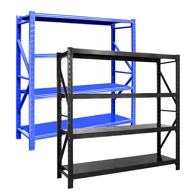 Warehouse Shelving Adjustable Industrial Storage Rack of 200/300/500kg Boltless / Rivet Shelving Steel 200-800kg / Per Layer
