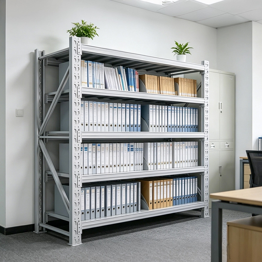 Metal Warehouse Rack Industrial Racking Rack System 4 Layer Long Span Racking System