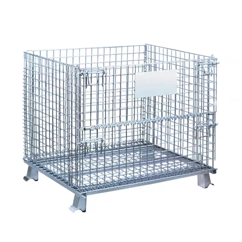 High Quality Customized Metal Folding Cages Folding Container Wire Mesh Pallet Stackable Cages Pallet for Industrial