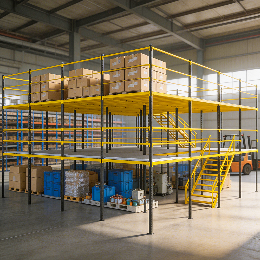 Logistics Warehouse Multi-layer Mezzanine Storage Rack Detachable Steel Loft Platform Racking