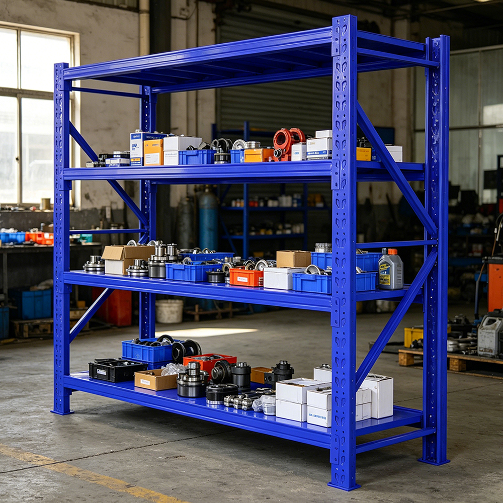 Standard 200kg/300kg/500kg Storage Garage Warehouse E-commerce Clothing Shelf Tools Grocery Light Shelf Storage Rack