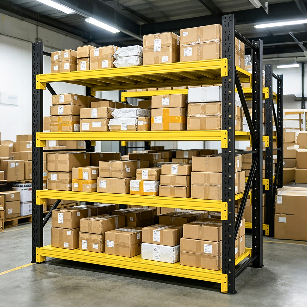 Heavy Duty Garment Rack for Warehouse Clothing Storage 100-500kg Capacity Metal Shelving Unit with Hanging Rod for Apparel Store