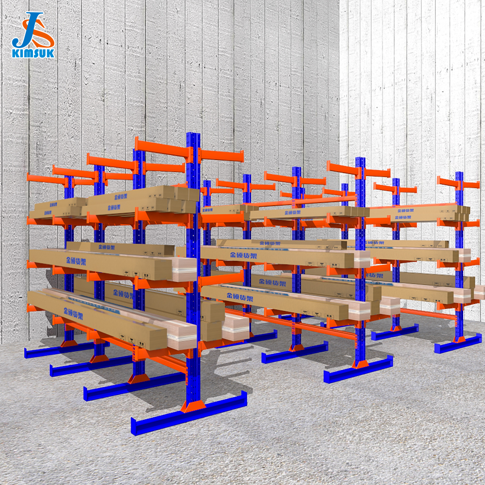 Hand Cranked Cantilever Rack Heavy Duty Vinyl Rack Warehouse Wall Rack