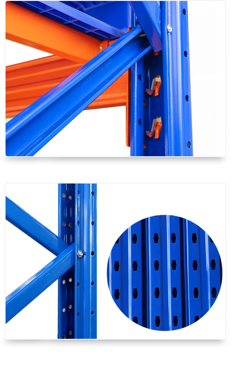 Double entry pallet racks