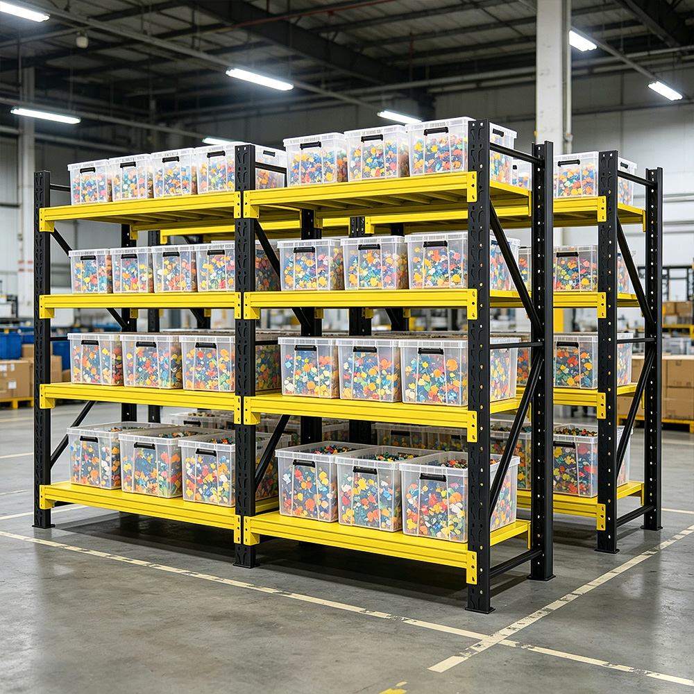 Industrial Garment Rail Storage Rack for Warehouse and Showroom 500kg Load Capacity Metal Shelving Unit for Fashion Logistics