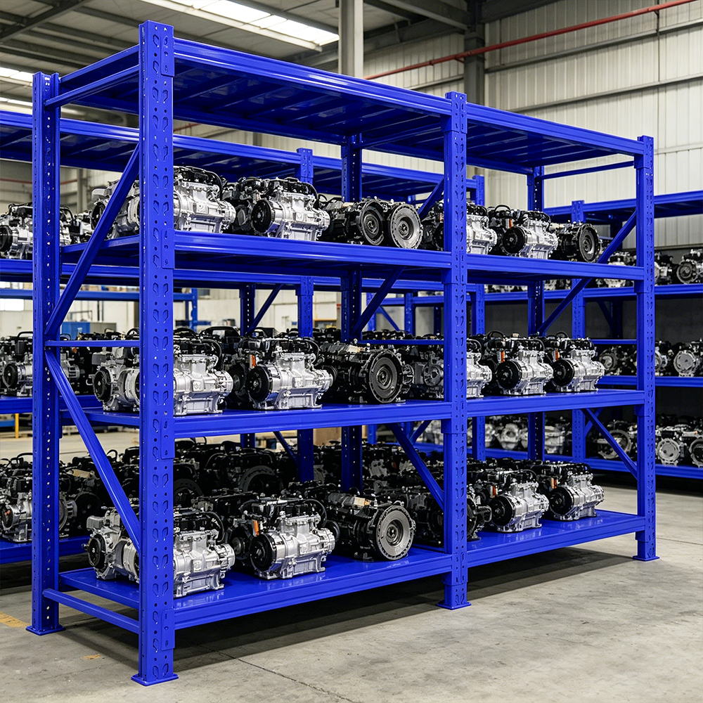 Fabric Roll Storage Warehouse Racking Steel Rack 4 Layers Metal Storage Rack Cold Room Shelving