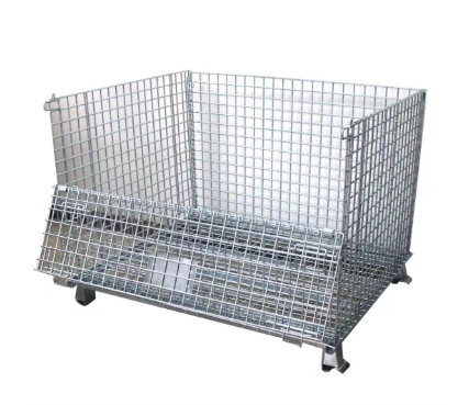 Space Saving Heavy Duty Steel Cage High Capacity Warehouse Mesh Pallet Wire Cage Metal Cage Storage for Wholesale