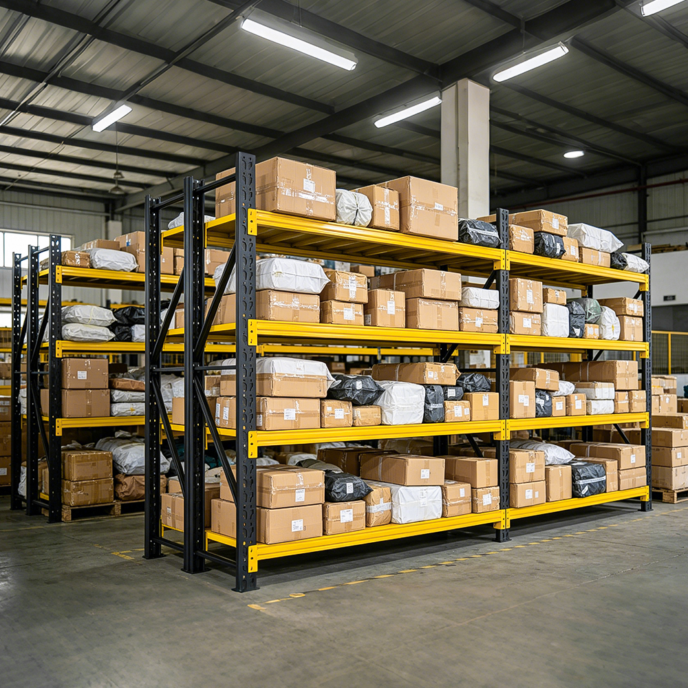 Durable Light Duty Boltless Steel Shelving Rack Adjustable Layers Metal Storage Stand For Garage Warehouse Storage