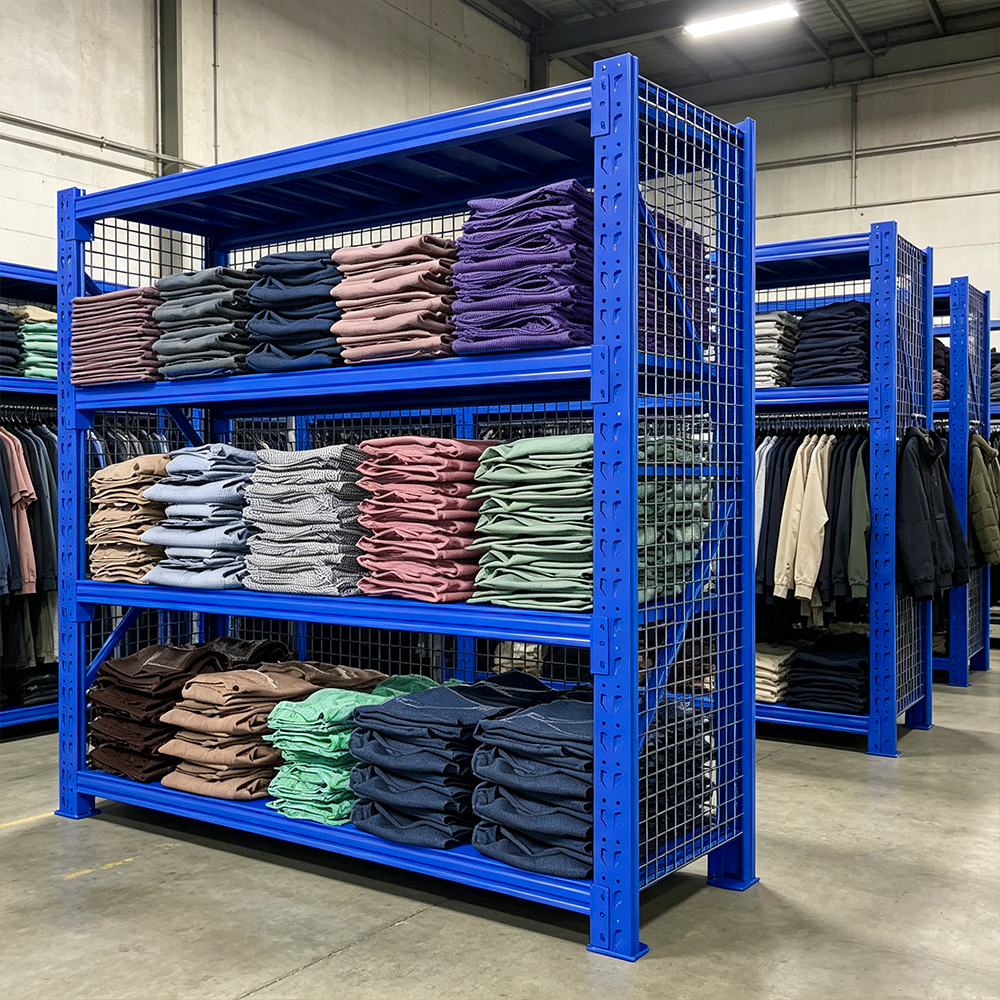 Iron Storage Racks Shelves Powder Coating Metal Stacking Racks Warehouse Racking
