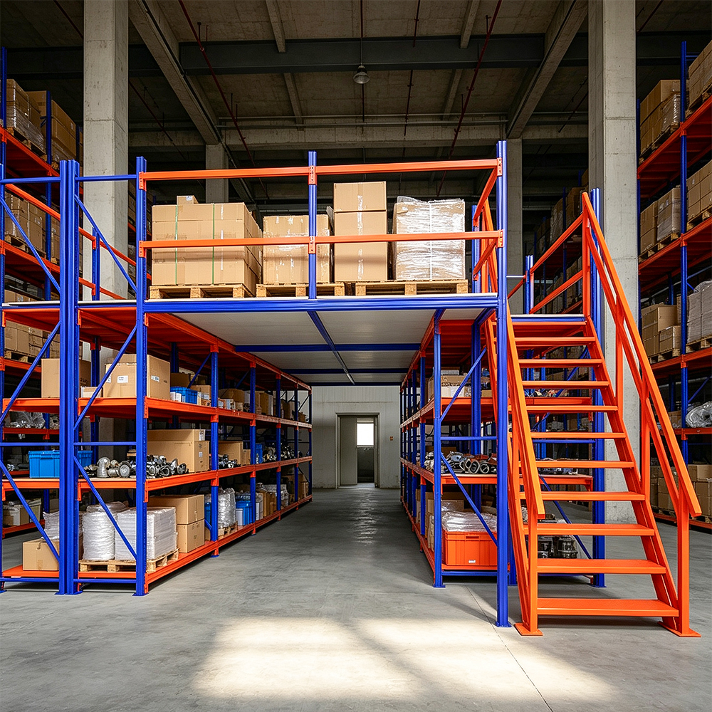 Wholesale Warehouse Mezzanine Platform Rack High Strength Steel Attic Storage Loft Shelving