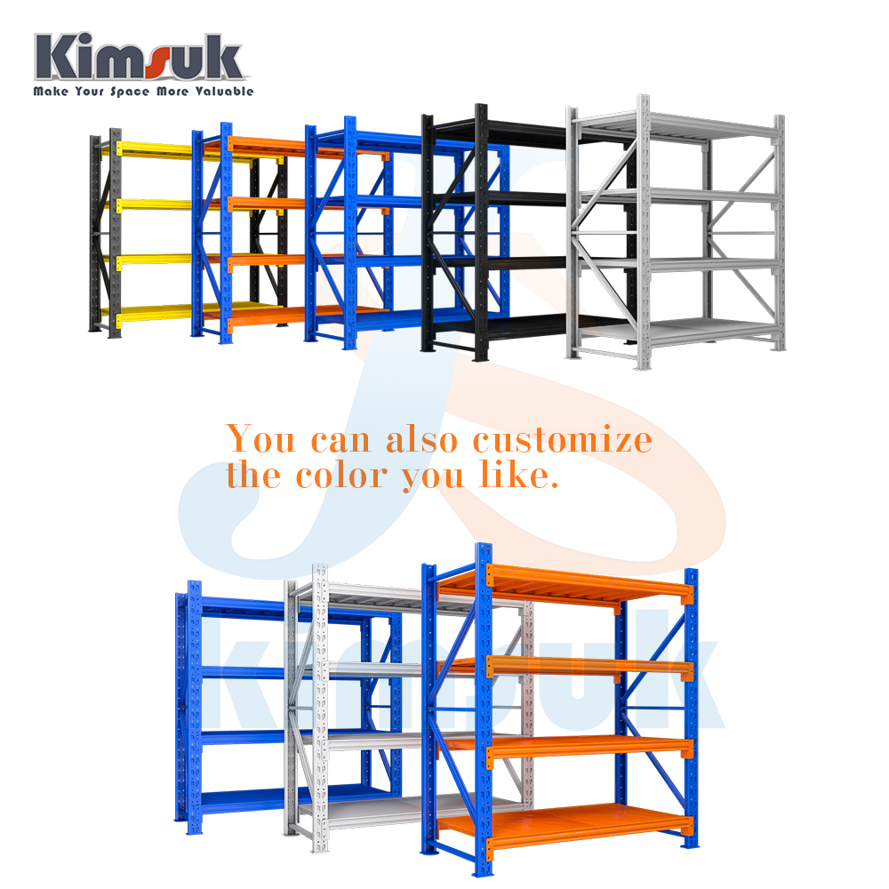 Adjustable White Metal Storage Rack for Boutique and Warehouse 100-500kg Loading Capacity Heavy Duty Garment Shelving System
