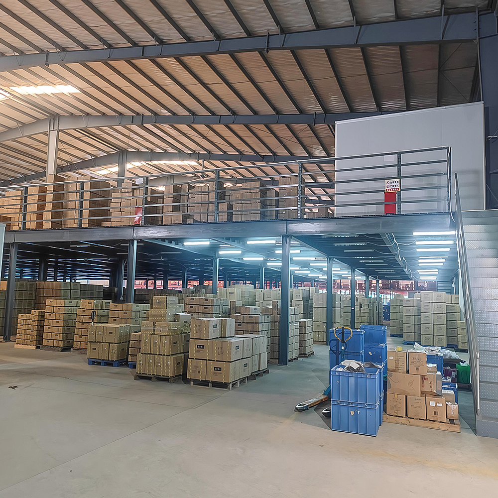 High Strength Industrial Steel Mezzanine Platform Warehouse Heavy Load Storage Mezzanine Rack Modular Assembly Metal Mezzanine