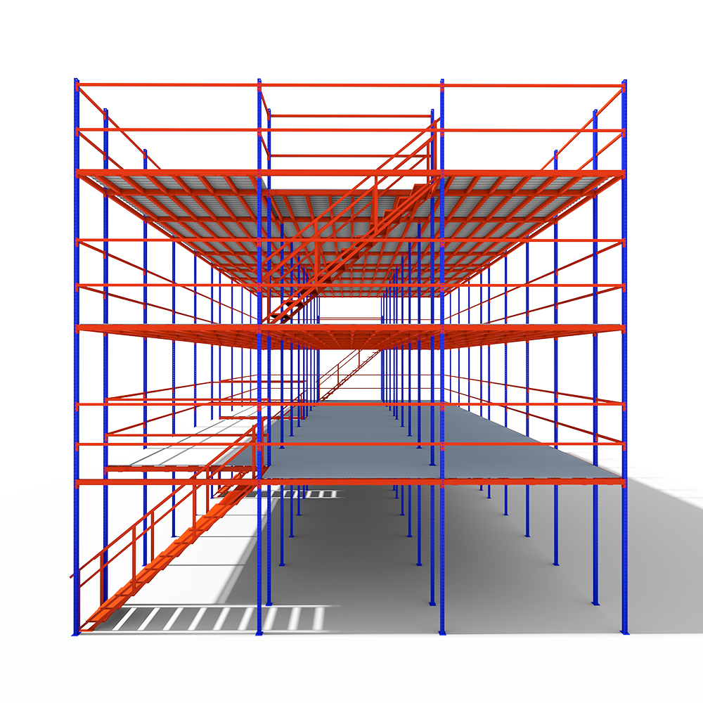 Industrial Multi-Layer Adjustable Mezzanine Floor Racks Cold Rolled Steel Selective Pallet Rack Anti-Rust Corrosion Protection