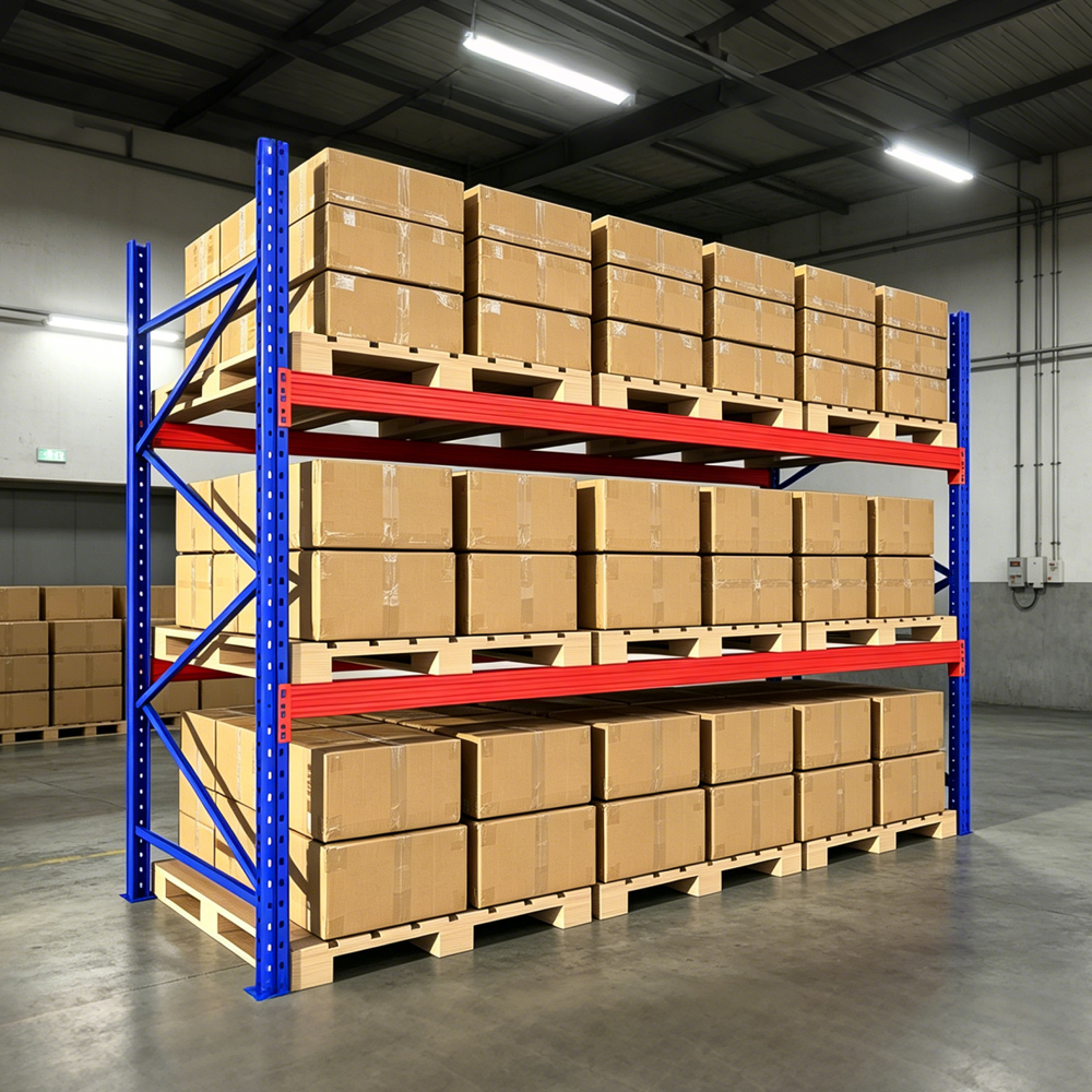 Durable Industrial Storage Racks 1000KG Loading Capacity Warehouse Shelving System