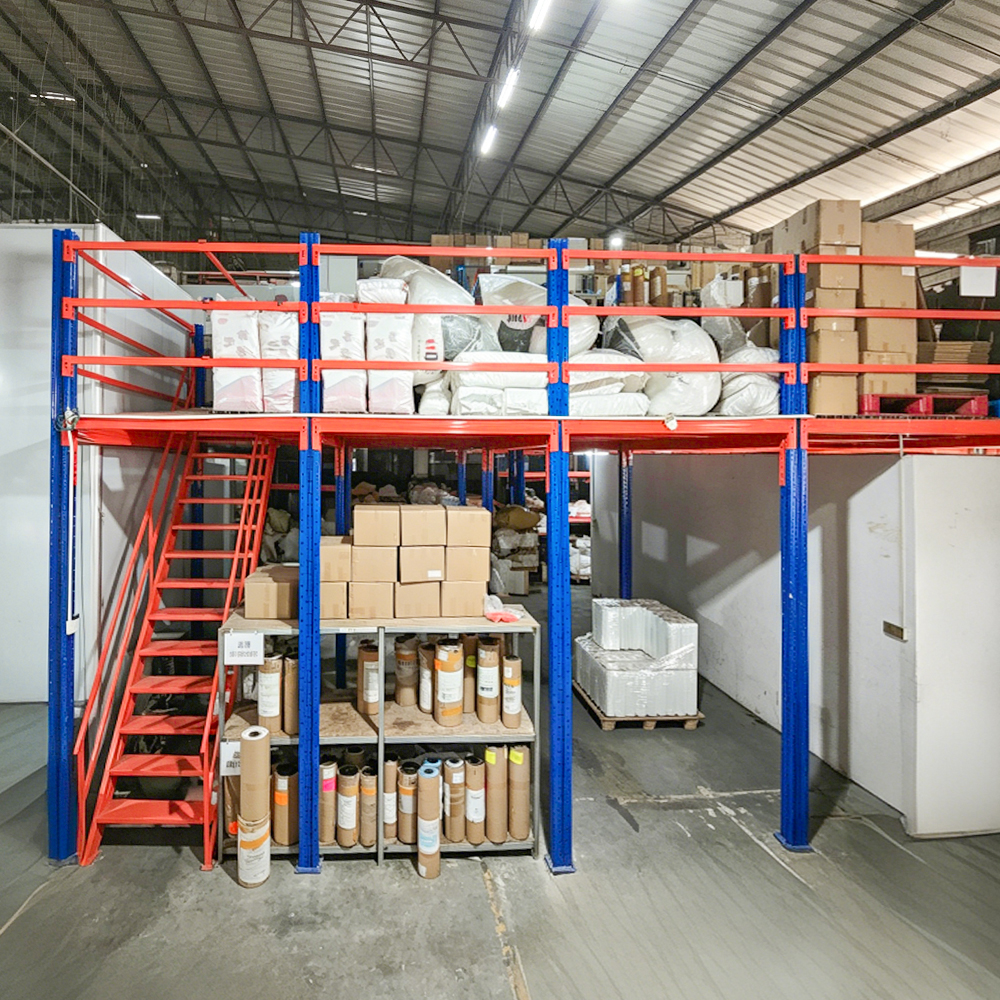 High Capacity Industrial Mezzanine Steel Rack Warehouse Storage Mezzanine Platform Anti-slip Floor Safety Guardrail Pallet