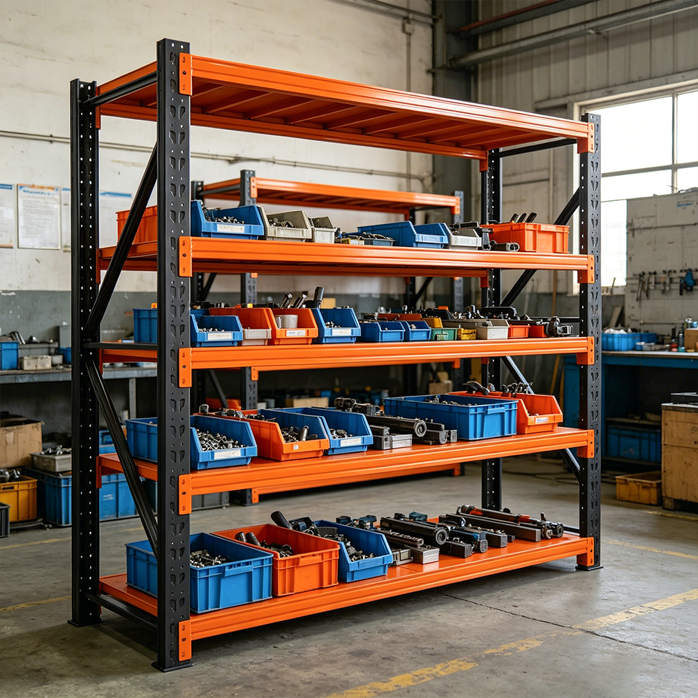 Customized Size Warehouse Metal Racking System 100kg to 500kg Loading Per Level Durable Steel Storage Rack for Logistics Center