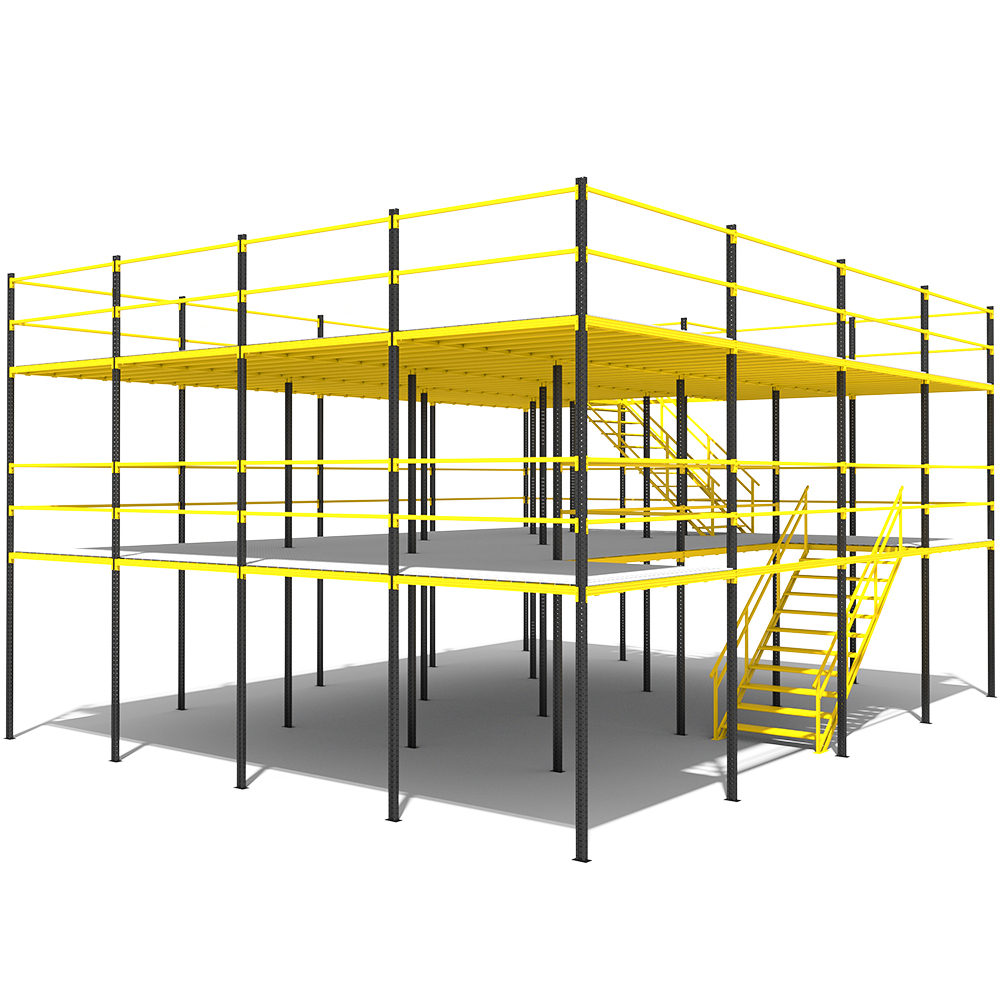 Industrial Multi-Layer Adjustable Mezzanine Floor Racks Cold Rolled Steel Selective Pallet Rack Anti-Rust Corrosion Protection