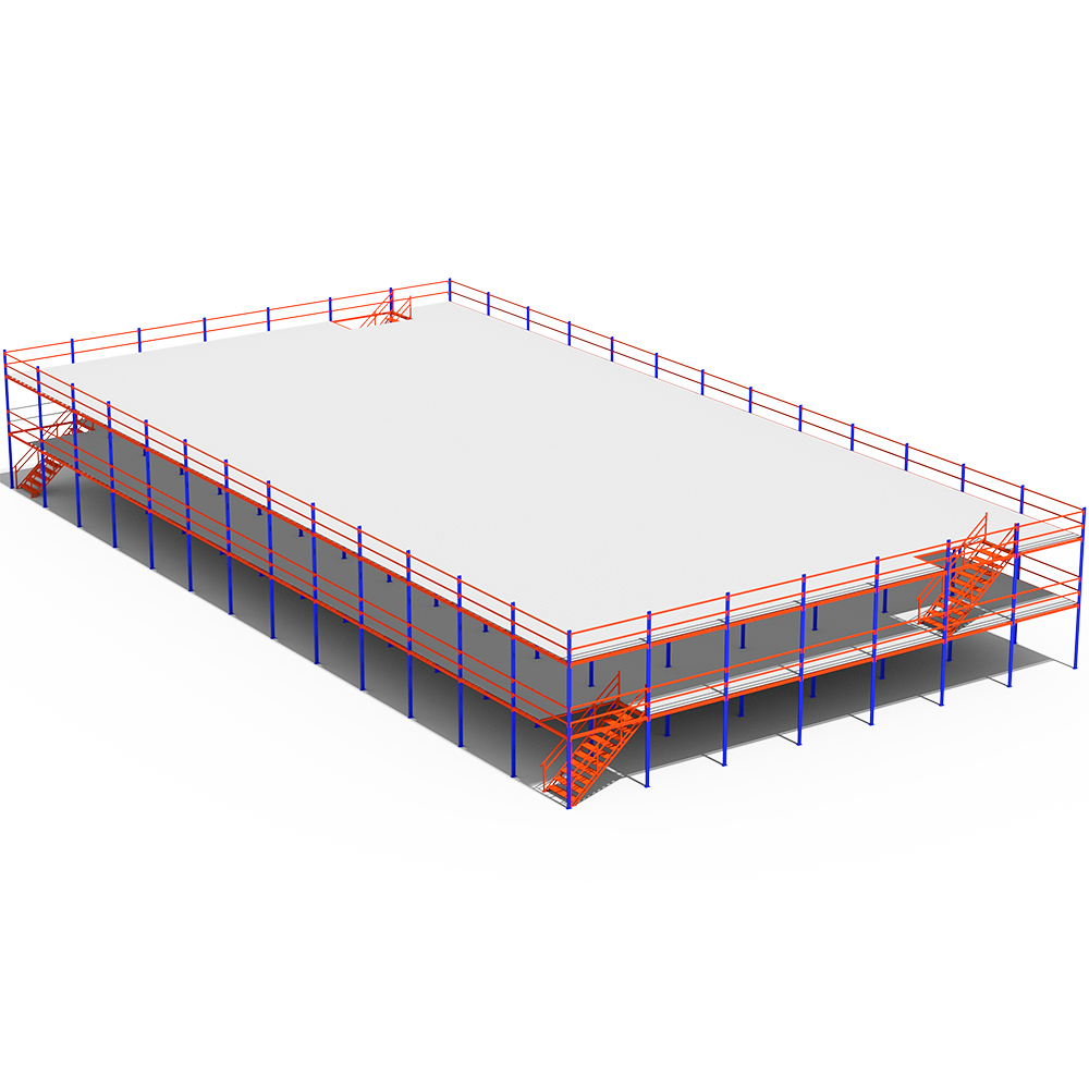 Industrial Multi-Layer Adjustable Mezzanine Floor Racks Cold Rolled Steel Selective Pallet Rack Anti-Rust Corrosion Protection