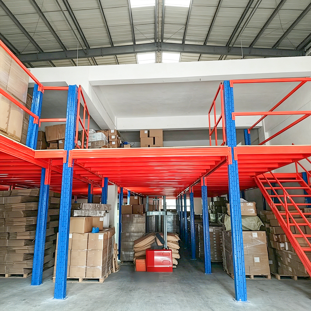Logistics Warehouse Heavy Load Steel Mezzanine Storage Platform Customized Metal Mezzanine Rack Factory Workshop Second Floor