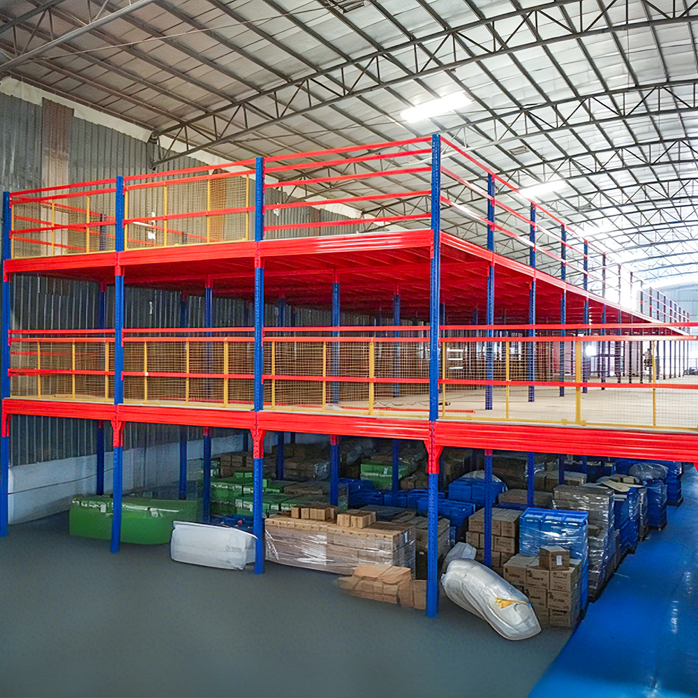 Industrial Warehouse Steel Mezzanine Racking System Multi-layer Storage Mezzanine Platform Metal Mezzanine Floor With Safety