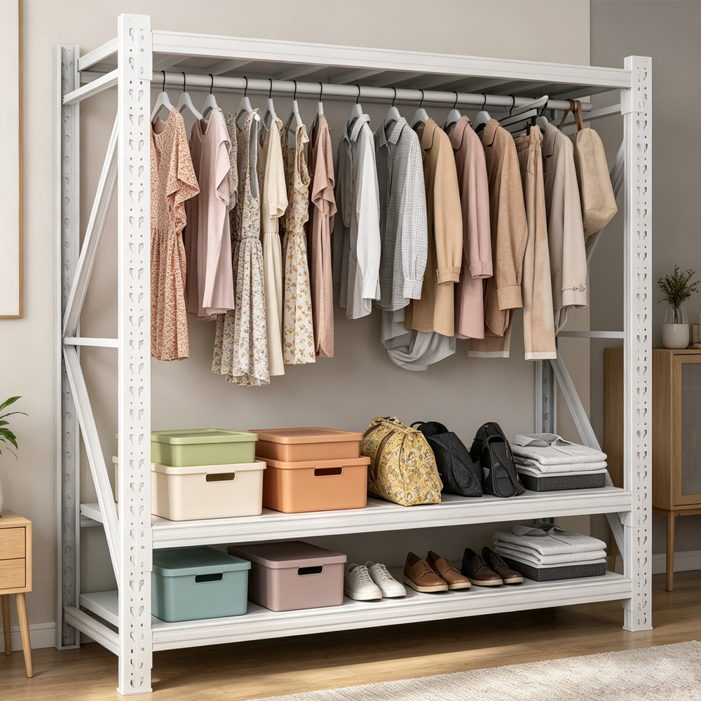Heavy Duty Warehouse Storage Rack 100-500kg Loading Capacity Per Layer Adjustable Boltless Metal Shelving Unit for Industrial