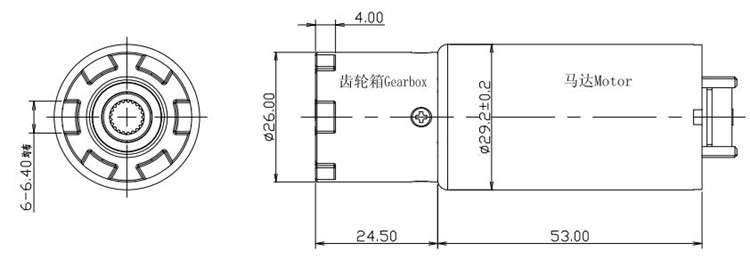 Hot Sale 26mm 12v Dc Gear Motor Gearbox 12v Dc Gear Motor  for Automobile Lift Glass