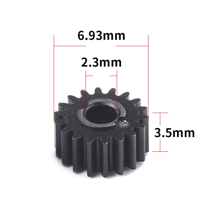 Factory Spot Wholesale ABS Nylon POM 0.35 Small Module Gear 18 Tooth Plastic Spur Gears