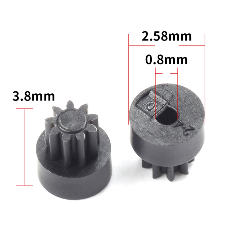 Factory Spot Wholesale ABS Plastic Small Nylon 0.22 Module 9 Tooth Plastic Cylindrical Gears